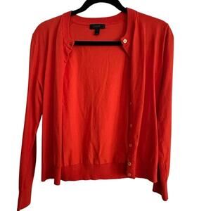 J.Crew Women's orange Cotton BlendJackie Cardigan Sweater Size Small